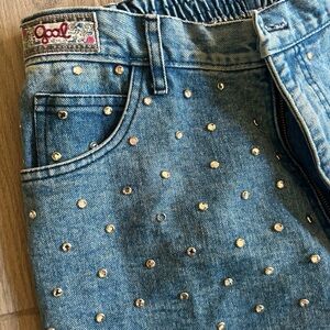VTG Goal hot property USA 10 12 rhinestone Studded Jeans 30x32 high rise 80’s